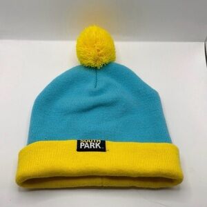 Officially Licensed South Park Eric Cartman Cosplay Blue Yellow Knit Pom Beanie